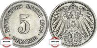 5 Pfennig 1905 J KAISERREICH J 12 - Kursmünze VZ+