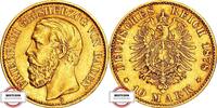 BADEN 10 Mark 1876 G J 186 - geprägt unter Großherzog Friedrich I. AU