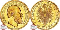HESSEN 10 Mark 1880 H J 219 - geprägt unter Grossherzog Ludwig IV. VF-EF