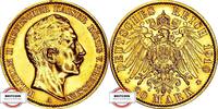 PREUSSEN 20 Mark 1910 A J 252 - Kaiser Wilhelm II. EF gereinigt