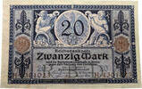 Deutschland 20 Mark DEUTSCHE REICHSBANK 20 Mark 04.12.1915 KN 4301023 -