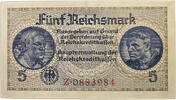 DRITTES REICH 5 Mark DRITTES REICH 5 Mark  KN 088398 II 24,00 EUR  Excl. 10,00 EUR Verzending