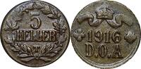 TABORA 5 Heller 1916 T J N723 Notmünze aus Tabora fast STG 420,00 EUR  Excl. 10,00 EUR Verzending
