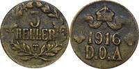 TABORA 5 Heller 1916 T J N723 Notmünze aus Tabora VZ 75,00 EUR  Excl. 10,00 EUR Verzending