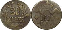 TABORA 20 Heller 1916 T J N724b Notmünze aus Tabora VZ+ übliche Prägesch... 70,00 EUR  Excl. 10,00 EUR Verzending