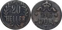 TABORA 20 Heller 1916 T J N727a Notmünze aus Tabora VZ 80,00 EUR  Excl. 10,00 EUR Verzending