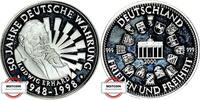 BRD Medaille - 50 Jahre Deutsche Währung - Ludwig Erhard - gekapselt -