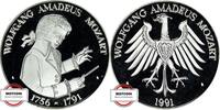 BRD Medaille - Mozart - versilbert - gekapselt -