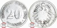 DEUTSCHLAND 20 Pfennig J 5 Kursmünze aus dem Kaiserreich -