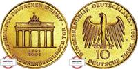 BRD 10 DM J 452 - Brandenburger Tor - 24 K. vergoldet -