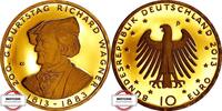 BRD 10 € J 580 - Richard Wagner - 24 K. vergoldet -