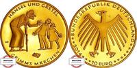 BRD 10 € J 585 - Hänsel und Gretel - 24 K. vergoldet -