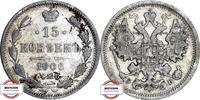RUSSLAND KM 21a - Kursmünze 15 Kopeken 1906 SS fleckig