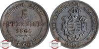 SACHSEN 5 Pfennig AKS 151 - geprägt unter König Johann V. -
