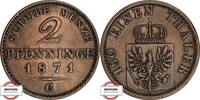 PREUSSEN 2 Pfennige AKS 107 - geprägt unter König Wilhelm -