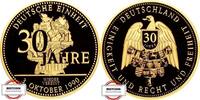 BRD Medaille - 30 Jahre Deutsche Einheit - vergoldet -
