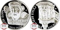 TSCHECHIEN 200 Kronen KM 83 - 500. Todestag von Matej Rejsek - im Etui / gekapselt -