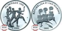 SAN MARINO 1000 Lire KM 277 - Olympische Spiele in Barcelona - Speerwerfer und Läufer -