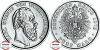 WÜRTTEMBERG 5 Mark J 173 - geprägt unter König Karl -