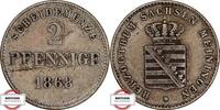 SACHSEN-MEININGEN 2 Pfennige AKS 215 - geprägt unter Georg II. -
