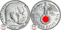 DRITTE REICH J 367 - Paul von Hindenburg 5 Reichsmark 1938 A VZ+