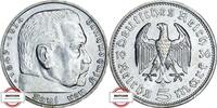 DRITTE REICH 5 Reichsmark J 360 - Paul von Hindenburg -