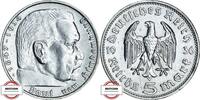 DRITTE REICH 5 Reichsmark J 360 - Paul von Hindenburg -