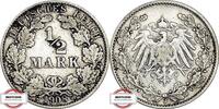 KAISERREICH 1/2 Mark J 16 - Kursmünze -