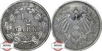KAISERREICH 1/2 Mark J 16 - Kursmünze -