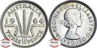 AUSTRALIEN 3 Pence KM 57 - Königin Elisabeth -