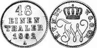 MECKLENBURG-STRELITZ 1/48 THALER KM 72 - geprägt unter Friedrich Wilhelm -