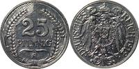 DEUTSCHLAND 25 Pfennig 1912 A J 18 Kursmünze fast STG 28,00 EUR25,20 EUR  Excl. 10,00 EUR Verzending