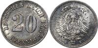 DEUTSCHLAND 20 Pfennig 1876 B J 5 Kursmünze aus dem Kaiserreich VZ-STG 44,00 EUR39,60 EUR  Excl. 10,00 EUR Verzending