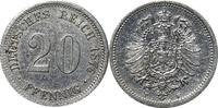 DEUTSCHLAND 20 Pfennig 1876 F J 5 Kursmünze aus dem Kaiserreich SS-VZ 15,00 EUR13,50 EUR  Excl. 10,00 EUR Verzending