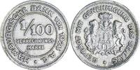 HAMBURG J N35 -  Ausgabe der Hamburgischen Bank AG 1/100 Verrechnungsmarke 1923 VZ