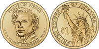USA $1 Coin 2010-P Franklin Pierce Presidential Golden Dollar Philadelphia PRP14 -