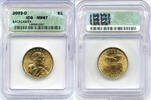 USA Dollar 2003-D Sacagawea Native American ICG MS67 Certified - Denver Mint - DM341 -