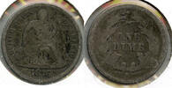 USA Dime 1876-S Seated Liberty Silver - San Francisco Mint - G829 -