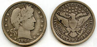 USA Quarter 1896-O Barber Silver  - New Orleans Mint - BR375  191,92 EUR  plus 19,58 EUR verzending
