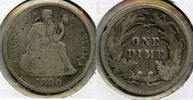 USA Dime Seated Liberty Silver - Philadelphia Mint - H361 -