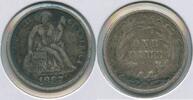 USA Dime 1887-P Silver Seated 10C Philadelphia Mint - SR505 -