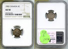 Kanada Canada Five Cents Coin NGC AU 58 Certified - Toning Toned - J211 -