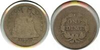 USA Dime 1853-P Silver Seated Liberty - with Arrows - Philadelphia Mint -ER10 -