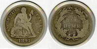 USA Dime Seated Liberty Silver - Philadelphia Mint - DN730 -