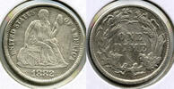 USA Dime Seated Liberty Silver - Philadelphia Mint - G283 -