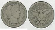 USA Barber Quarter 1904-O Silver 25C New Orleans Mint - SS685 -