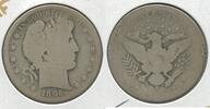 USA Half Dollar 1896-S Silver Barber 50c San Francisco Mint -SS750 -