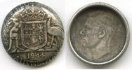 Weltmünzen Florin Australia Silver Coin WWII Trench Art Dome World War 2 - K566 -