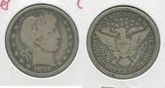 USA Quarter 1896-O Barber Silver 25c New Orleans mint - ST277 -