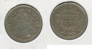 USA Dime 1842-P Silver Seated Liberty 10c Philadelphia Mint - ST299 -